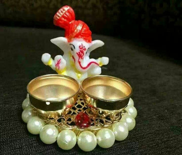 Ganesh Haldi Kumkum Holder, Haldi Kumkum Return Gift, Haldi-Kumkum Chopra, Sindur box, Diwali Gift, Bulk Puja Favor, Wedding Favor,Golupooja