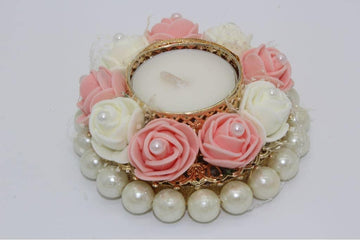 Flower candle holder, Diwali gifts, navratri gift , gifts for employees , home office friends, family & relatives