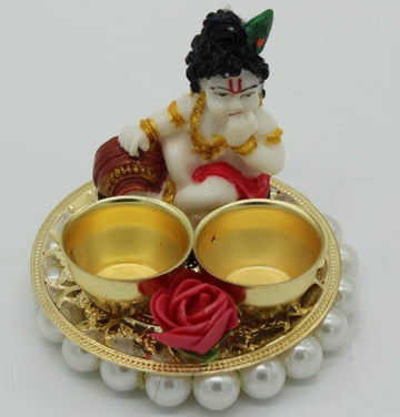 35 Pieces Krishna Haldi Kumkum Holder, Krishna small gift, return gift for Pooja, small favor,wedding return gift, birthday favor, bulk gift