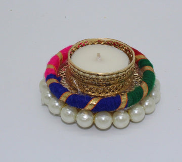 Arihant Creations, decorated candle holder,  tealight candle holder return gift, Diwali gift, Diwali pooja