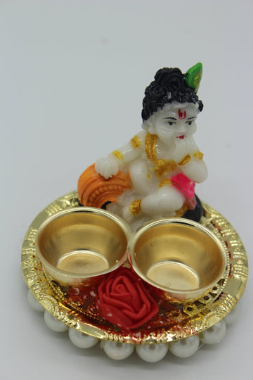 35 Pieces- Haldi Kumkum Holder with Krishna, Diwali gift, festive gift, Haldi Kumkum return gift for pooja, Birthday return gift ,