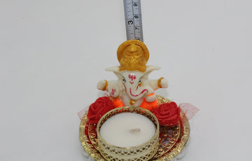 30 Pieces - Arihant Creations Tlight candle Holder with Ganesha diwali gift/ festive gift/  return gift/baby shower/wedding gift