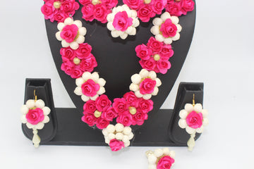 Flower jewelry/Indian jewelry for haldi/ Indian jewelry for mehndi/ jewelry for baby shower/flower jewelry/ Indian wedding jewelry