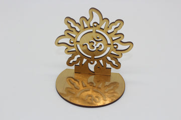 Arihant Creations | wooden shadow diya -  Om Yoga | return gifts | Tealight candle holder | diwali decoration | diwali pooja | shadow lamp