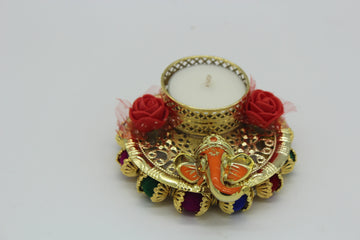 Arihant Creations Ganpati candle holder/return gifts indian/diwali pooja gifts/ indian festival/ ganesha candle holder/diyas for gifts