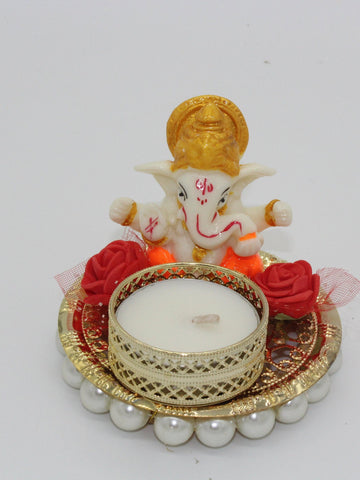 30 Pieces - Arihant Creations Tlight candle Holder with Ganesha diwali gift/ festive gift/  return gift/baby shower/wedding gift