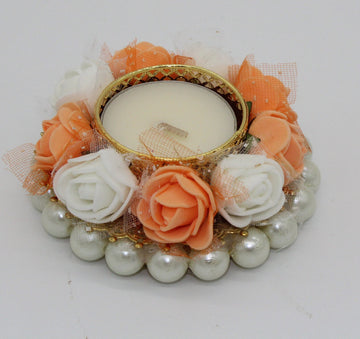 Flower candle holder, Diwali gifts, navratri gift , gifts for employees , home office friends, family & relatives