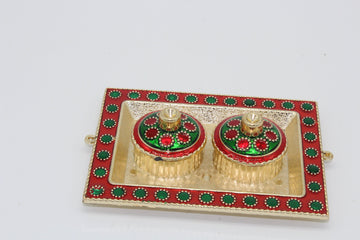 small haldi kumkum dan (box, kumkum holder ,Puja Favors, Roli Chawal Holde,  Puja Gift ,bulk indian return gift, navratri return gift