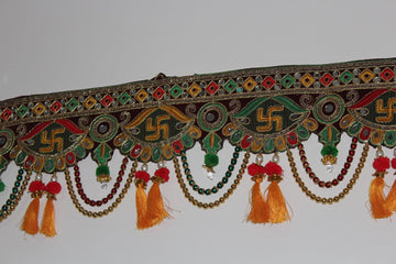 Indian Toran Door Hangin, diwali decoration ,Door Valance ,Toran ,latkan decor , festival decor ,decoration with mirror ,Mehandi decorate