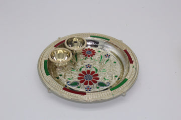 15 pieces - Small pooja thali, Indian return gift, Diwali return gift, pooja thali, thali for pooja, small favor, bulk return gift