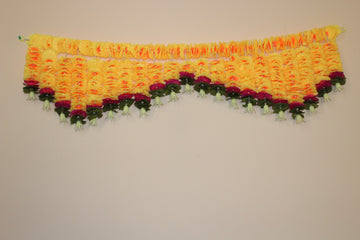 flower garland for main entrance door , flower decoration , Toran for door , Toran , yellow flower toran , artificial flower toran