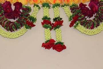 Arihant Creations Door hanging, Diwali decoration, Wall Hanging , Puja Mandir Decoration,  Flower Toran, Bandhanwar backdrop for decor