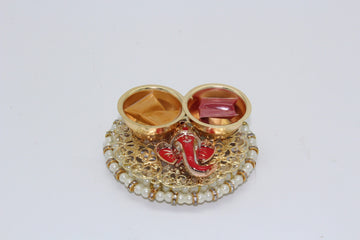 50 Pieces - Ganesha haldi kumkum holder|diwali gift|Indian return gift|Indian wedding gift| pooja return gift|baby shower gift|Indian favor