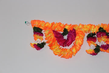 Flower Toran for door hanging, Door Valence, Diwali Decoration, Navratri Decor, Bandhanwar, Flower Door Toran (36 inches)wall decor for puja