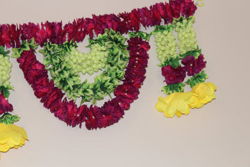 flower Door toran , flower backdrop for pooja , Diwali decoration , Wall Hanging , Puja Mandir Decoration, artificial Flower Toran