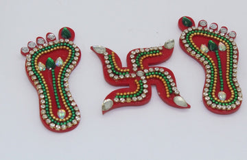 Laxmi charan, Lakshmi pagh,  Lakshmi feet for Diwali puja, Diwali Decoration, Hindu Festival, Laxmi & Diwali Puja, pagliya or pooja