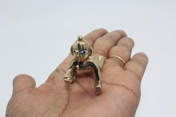 brass baby Krishna, ladder Gopal Krishna statue murti idol, baby Krishna murti, kanudo murti, baby Thakur ji
