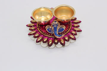Ganesha haldi kumkum holder, Indian return gift with Ganesha, Navratri favor, bulk return gift, colorful Ganesha