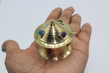 small metal haldi kumkum dan (box) / kumkum holder/Puja Favors/Roli Chawal Holder/ Puja Gifts/ desi favors/Indian return gift/Indian wedding