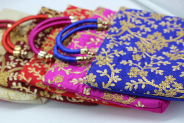 200 mix color bulk red, cream, gold, pink, light green , peach maroon pooja return gift bag, a portal for a favor, Diwali gift bag,