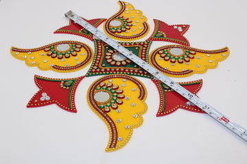 Acrylic rangoli, rangoli for the festival, Navratri decoration, Diwali decoration, floor decoration, return gift for puja, rangoli for decor
