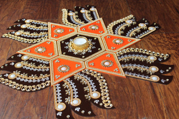Acrylic rangoli, home decor/Diwali , floor decorations, Kalas rangoli, rangoli decor, Indian Diwali pooja, Navratri decor, Pongal decoration
