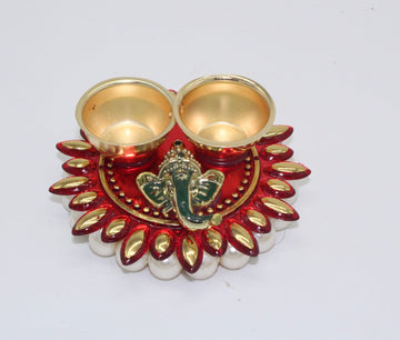 Ganesha haldi kumkum holder, Indian return gift with Ganesha, Navratri favor, bulk return gift, colorful Ganesha