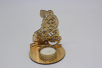 Krishna shadow diya | tealight candle holder stand / return gift / housewarming / diwali / puja gift / Indian favors | Arihant Creations