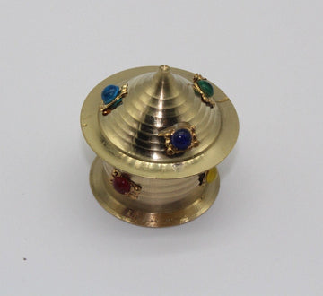 small metal haldi kumkum dan (box) / kumkum holder/Puja Favors/Roli Chawal Holder/ Puja Gifts/ desi favors/Indian return gift/Indian wedding