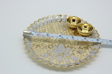 Acrylic silver pooja thali, Indian return gifts, bulk return gift, Navratri return gift, Diwali favor, pooja return gift,