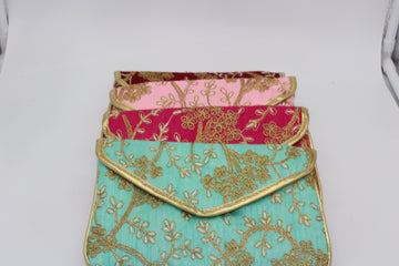 Embroidered clutch purse bag,  Indian woman's purse, handmade bag, return gift for pooja, purse for woman, clutch bag, wedding gift