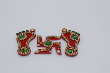 Laxmi charan, Lakshmi pagh,  Lakshmi feet for Diwali puja, Diwali Decoration, Hindu Festival, Laxmi & Diwali Puja, pagliya or pooja