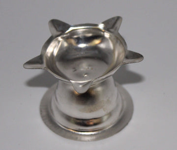 German silver small diya, small Dipak, metal diya, small oil lamp, small silver return gift for pooja,navratri return gift, Diwali favor