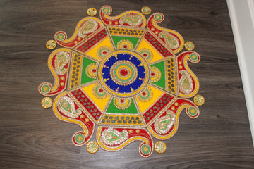 Acrylic rangoli/ home decor/Diwali /floor decorations/ Modak rangoli/ diwali floor decorations/ wedding decoration