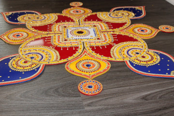 Beautiful big (33 inches ) Acrylic rangoli, house warming decoration , pooja decor for home ,entrance decor ,Diwali decoration ,varalakshmi