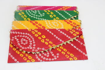 Fabric Money Envelopes For Cash Decorative bandhani Shagun Lifafa, Lucky Cash Currency Holder Magnetic Tip Envelopes Wedding Diwali Gift