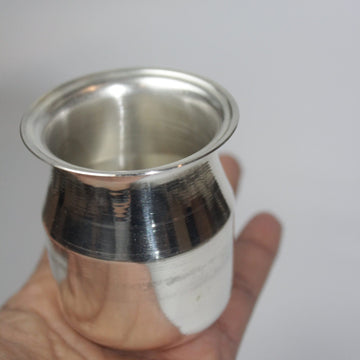 small  German silver designer small Kalash, pot, unique design special silver puja article, water, milk Kalash pot, Indian return gift