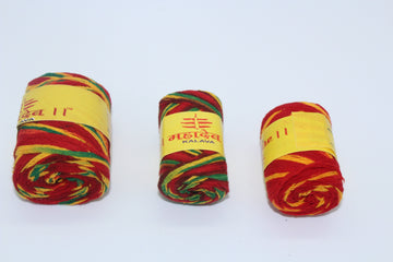 red Thread / red and green /Good Luck Dhaga Wedding Kalawa Sacred Hindu Religious Pooja God's Worship Nadachadi Dori Handmade Pooja Moli
