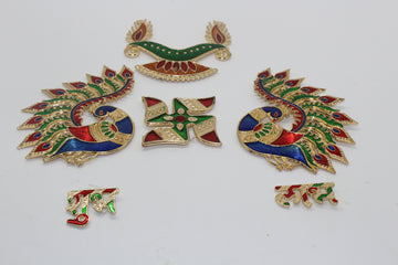 peacock with diya subh labh, such lab for Diwali, swastica for Diwali , elephant design with subh labh, Diwali decor for main door