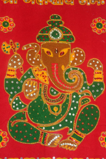 ganesh sthapana clothes poster ,Gujarati wedding/clothes small backdrop/ Ganesha poster/Ganesha pooja/wedding pooja items/wall decor ganesha