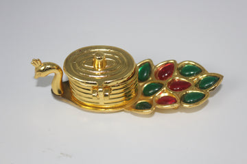 Metal Peacock style Haldi Kumkum Holder, Diwali favor, Navratri return gift, wedding favor, kumkum box, peacock kumkum dani, pooja favor