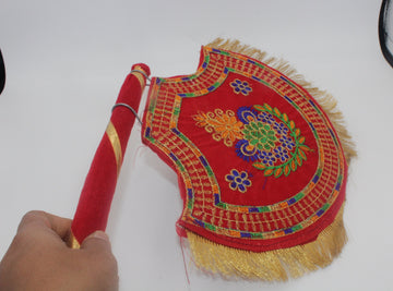 Wedding fan Beautiful Handmade/ Pure Kutch Gujarati Artwork Hand Fan/Home And Wedding Decoration Pankhi/Decorative Hand Fans