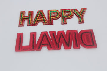 Acrylic Happy Diwali sticker for door and wall, Diwali decoration, Hindu New Year decor, Deepawali decor, Happy Diwali banner, Diwali favor