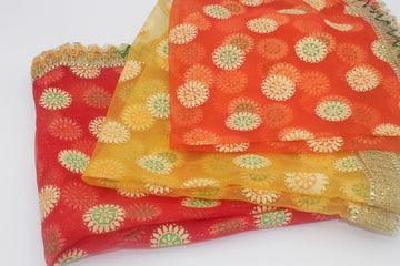 red chundari for god, green Sundari aasan, clothes for placing Gods, temple, Navratri pooja kapda, wedding puja, Mata ki chunari, god Hasan