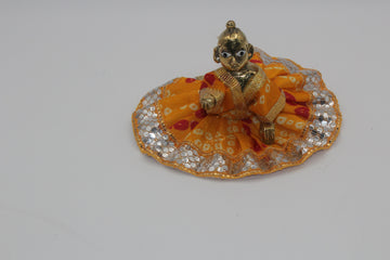 Baby Krishna bandhani  dress, Krishna clothes, logo Gopal dress, bal gopal poshak, Krishna vaga, multicolor, thakorji vaga, mukut set