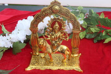 Brass Ma Durga Statue Large, Big Large Size Hindu Goddess Mata Durga Brass Idol, Ma Sherawali Murti, Maa Ambe Chandi, Adi Shakti.