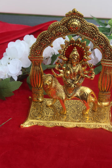 Brass Ma Durga Statue Large, Big Large Size Hindu Goddess Mata Durga Brass Idol, Ma Sherawali Murti, Maa Ambe Chandi, Adi Shakti.