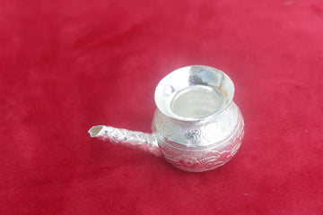 small Silver Plated Loti Zari for Home Temple (Seva Zari), Return Gifts for Housewarming, Pooja Items for Gift, Pooja Kalash Loti