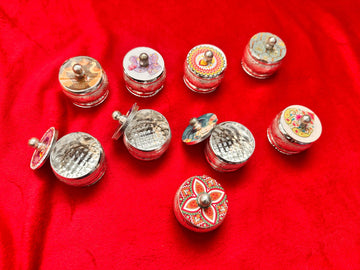 Bulk German Silver Box-Dibbis-Kumkum Box-IndianHindu Wedding Favour-Festival Gift-Religious gift-Return favor-Indian Desi return gifts,