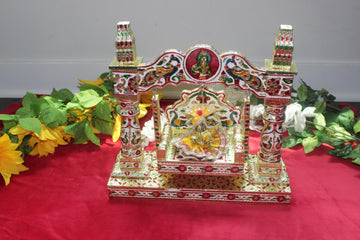 Big wooden Krishna Jhula, swing for lord Kanhaiya, Jhula for laddoo gopal, swing for baby Krishna, Janmashtami decoration, Thakor ji Parana
